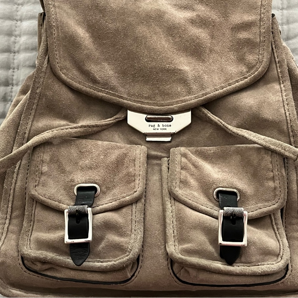 GUC - Rag & Bone small field backpack (warm grey suede)